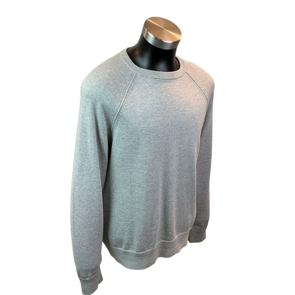 Banana Republic Italian Merino Baruffa Wool Crewneck Sweater Mens Medium Gray - Picture 3 of 8